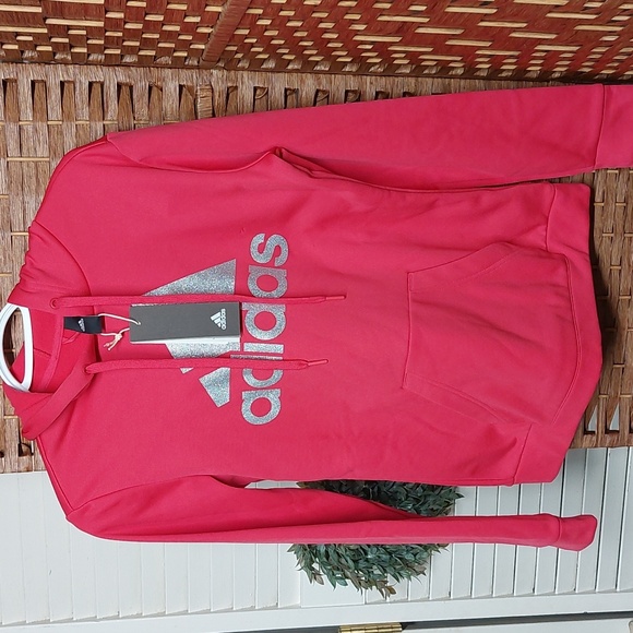 Adidas Hoodie Raspberry Pink small - Picture 2 of 10